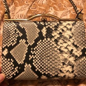 NWT LA DIVA Snake Print Mini Purse